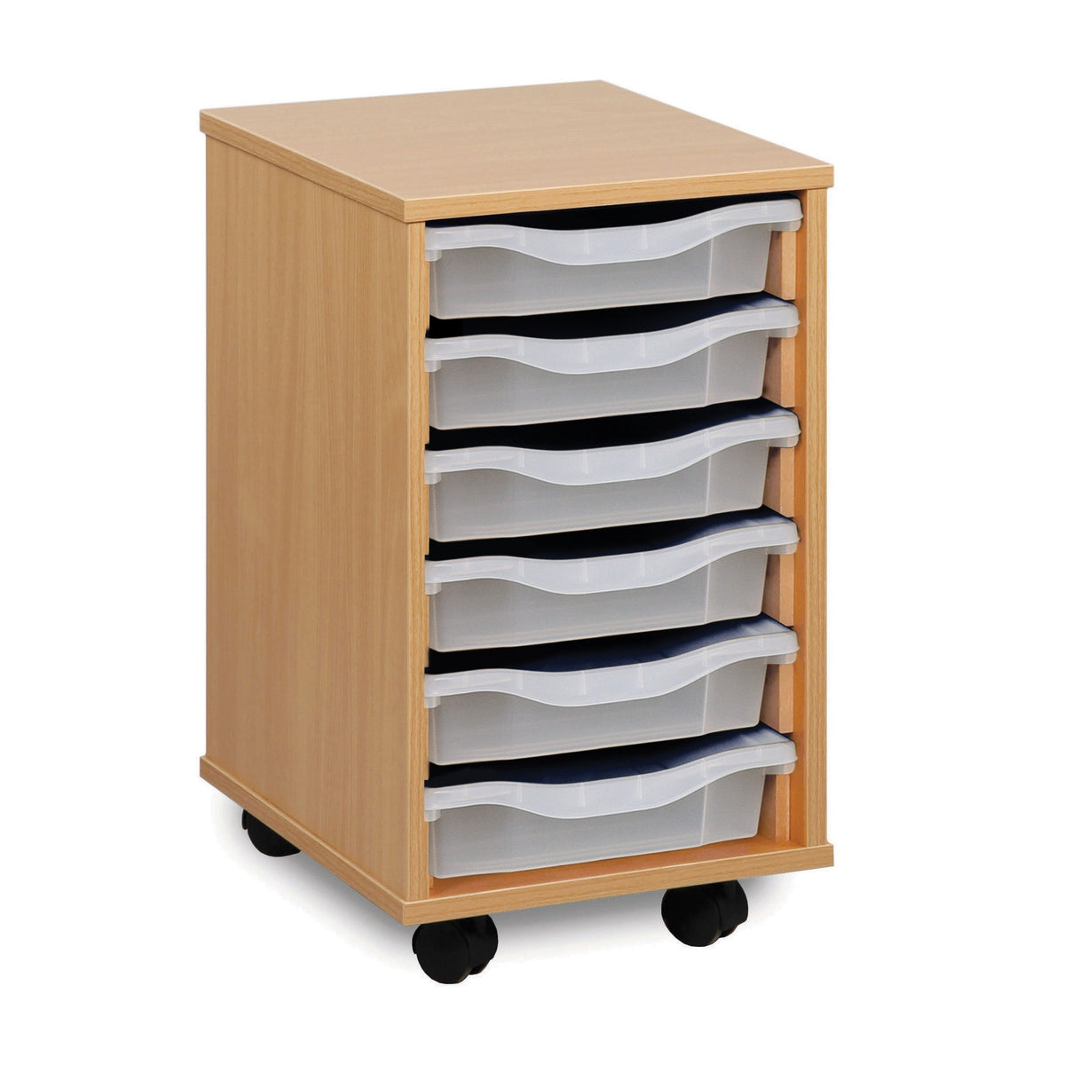 Monarch 6 single tray storage unit (1 x 6) - Transparent