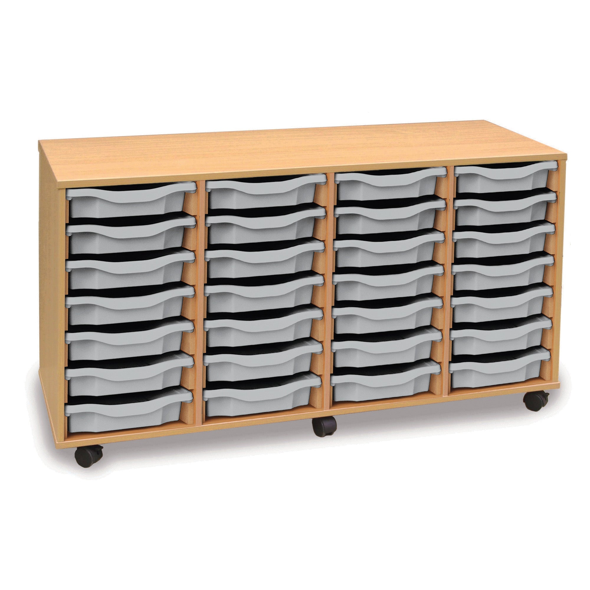 Monarch 28 single tray storage unit (4 x 7) - Light grey