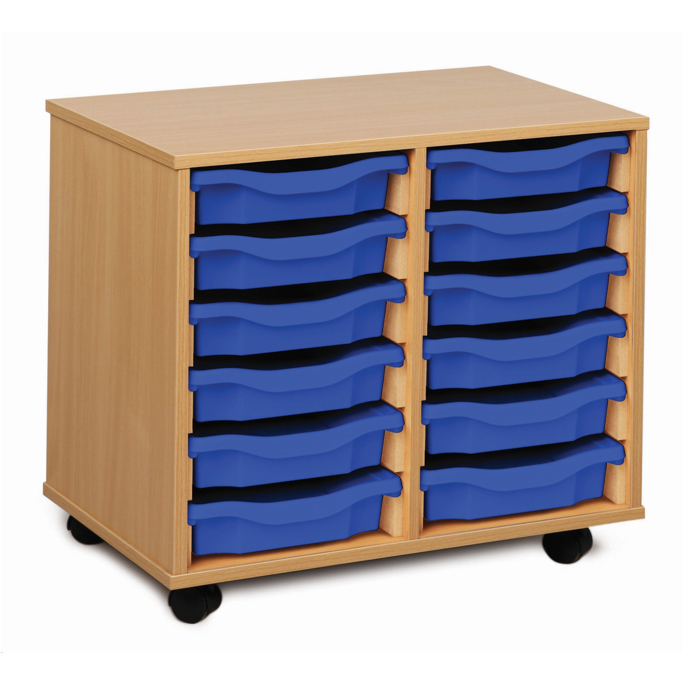 Monarch 12 single tray storage unit (2 x 6) - Blue