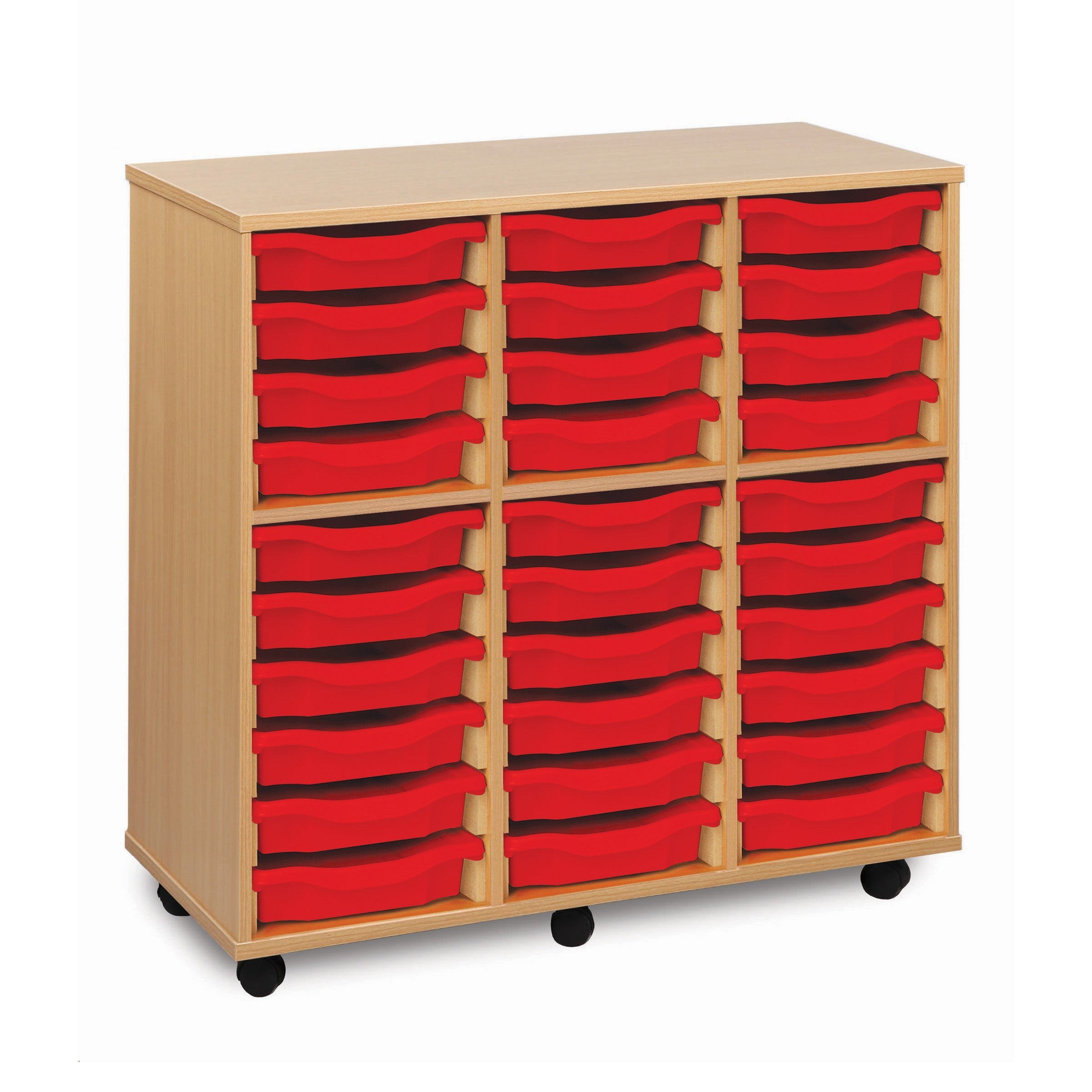 Monarch 30 single tray storage unit (3 x 10) - Red