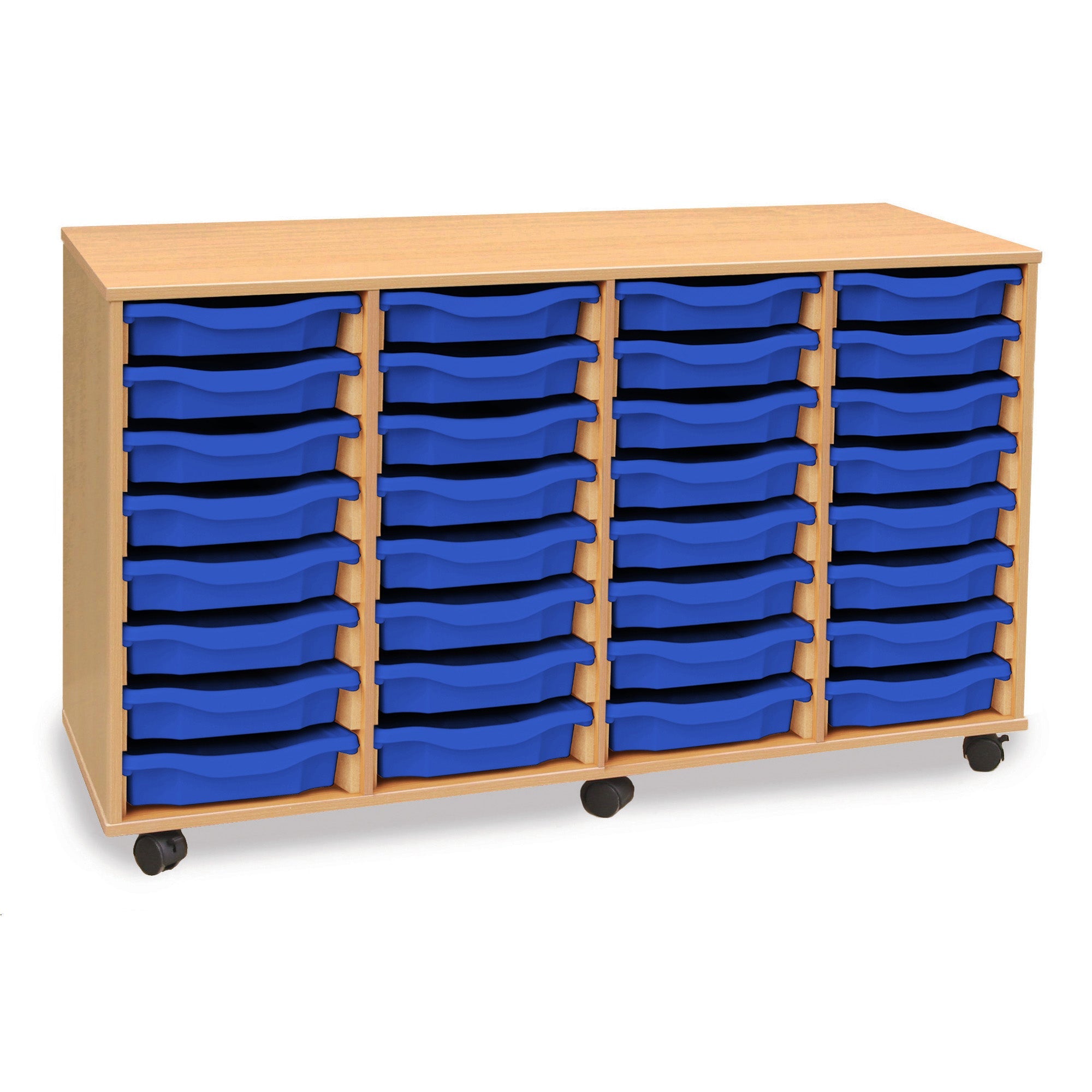 Monarch 32 single tray storage unit (4 x 8) - Blue