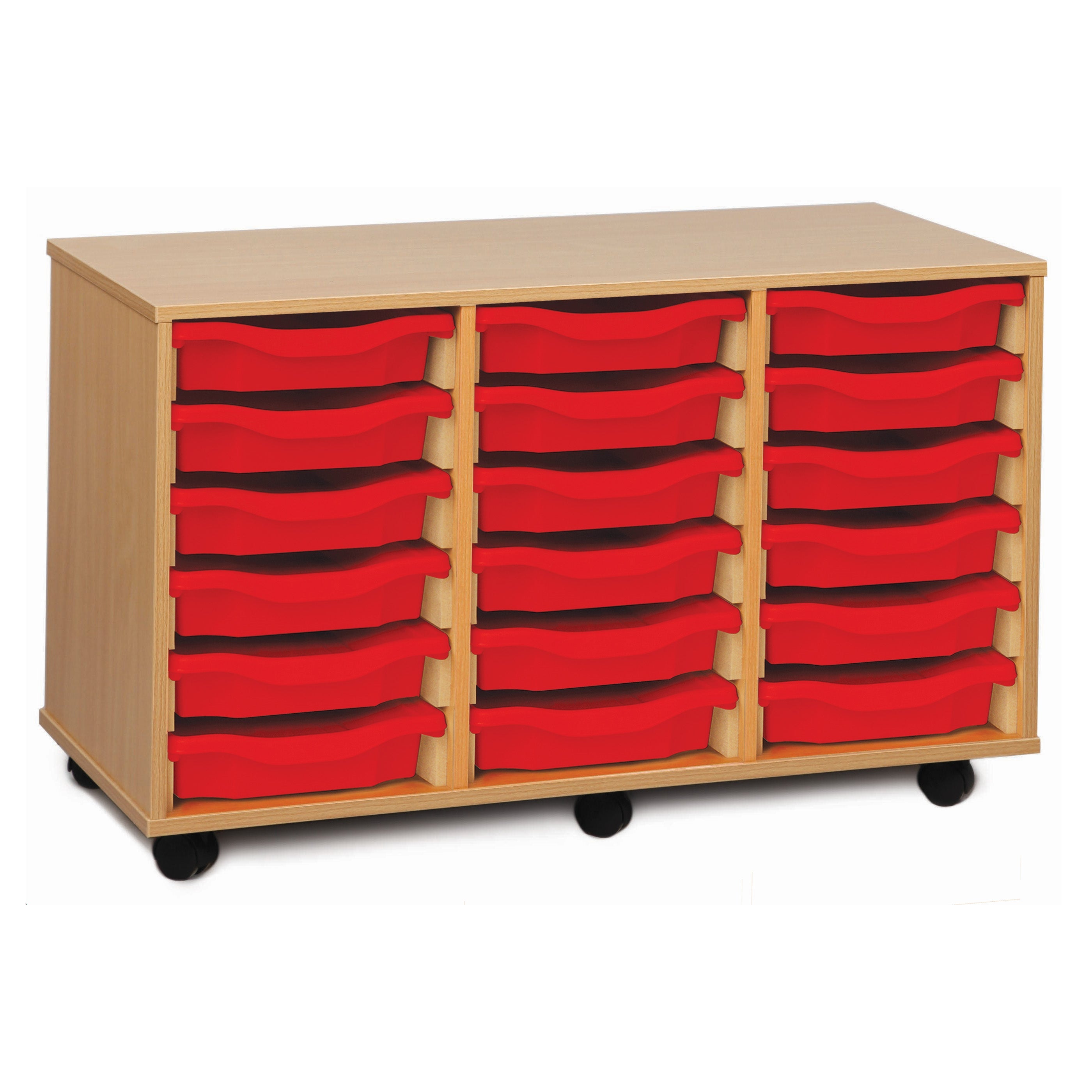 Monarch 18 single tray storage unit (3 x 6) - Red