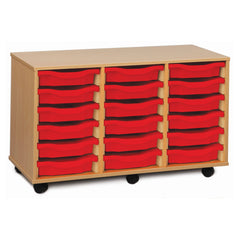 Monarch 18 single tray storage unit (3 x 6) - Red