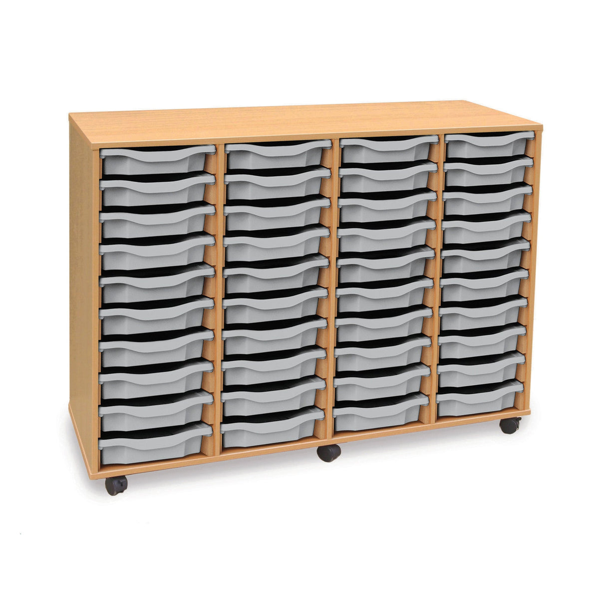 Monarch 40 single tray storage unit (4 x 10) - Light grey