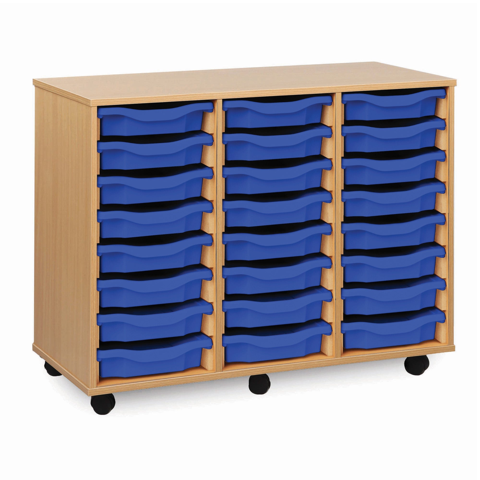 Monarch 24 single tray storage unit (3 x 8) - Blue