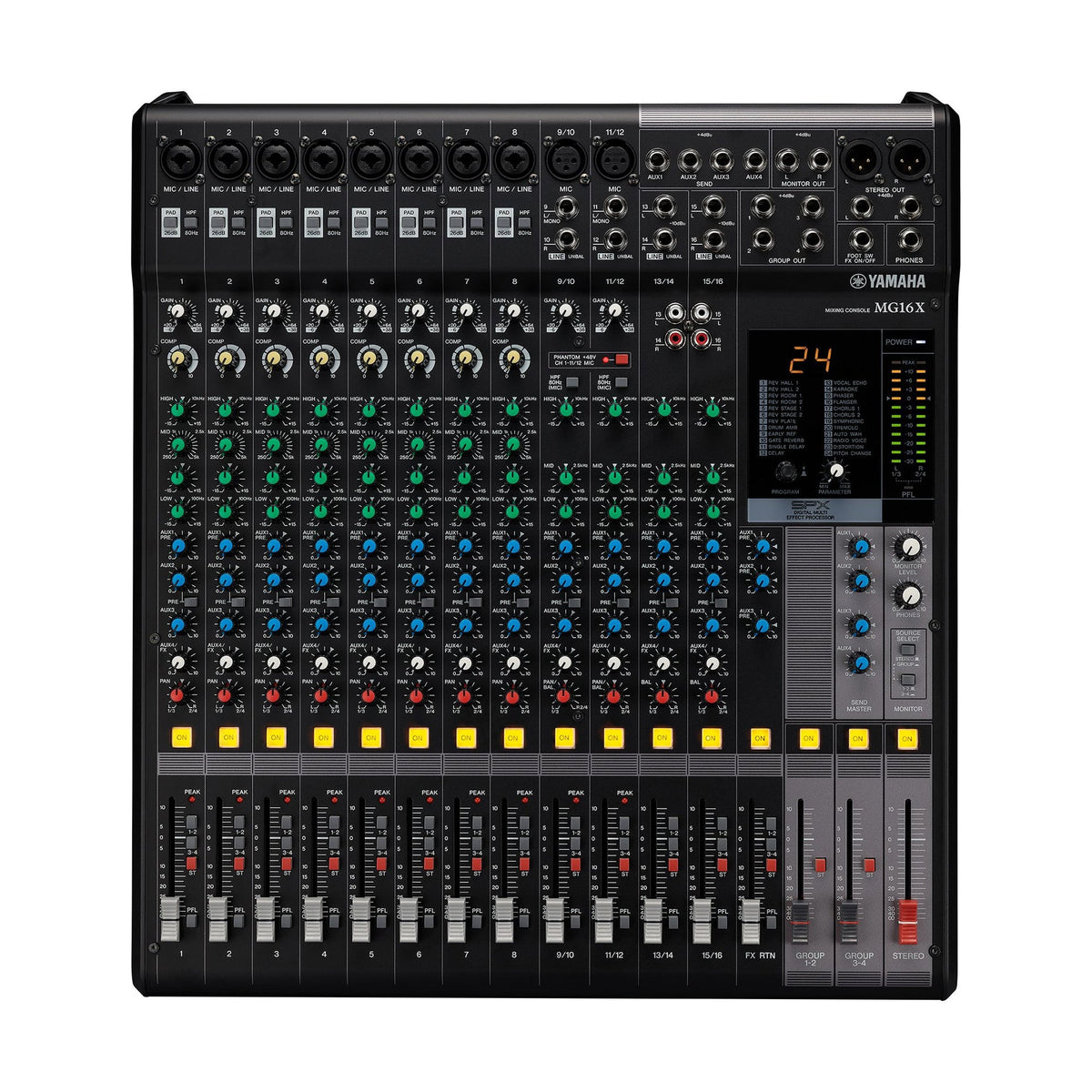Yamaha MG16X CV analogue mixer - 16 channels