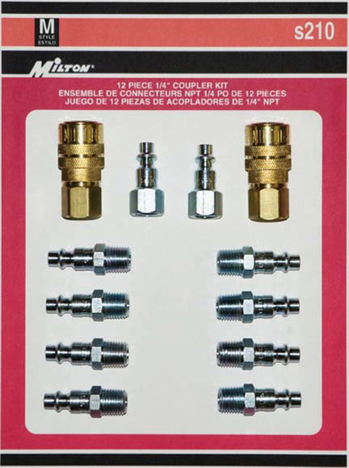 COUPLER + PLUG KIT 1/4 NPT A 5 PC MIS213