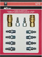 COUPLER + PLUG KIT 1/4 NPT M 12 PC MIS210