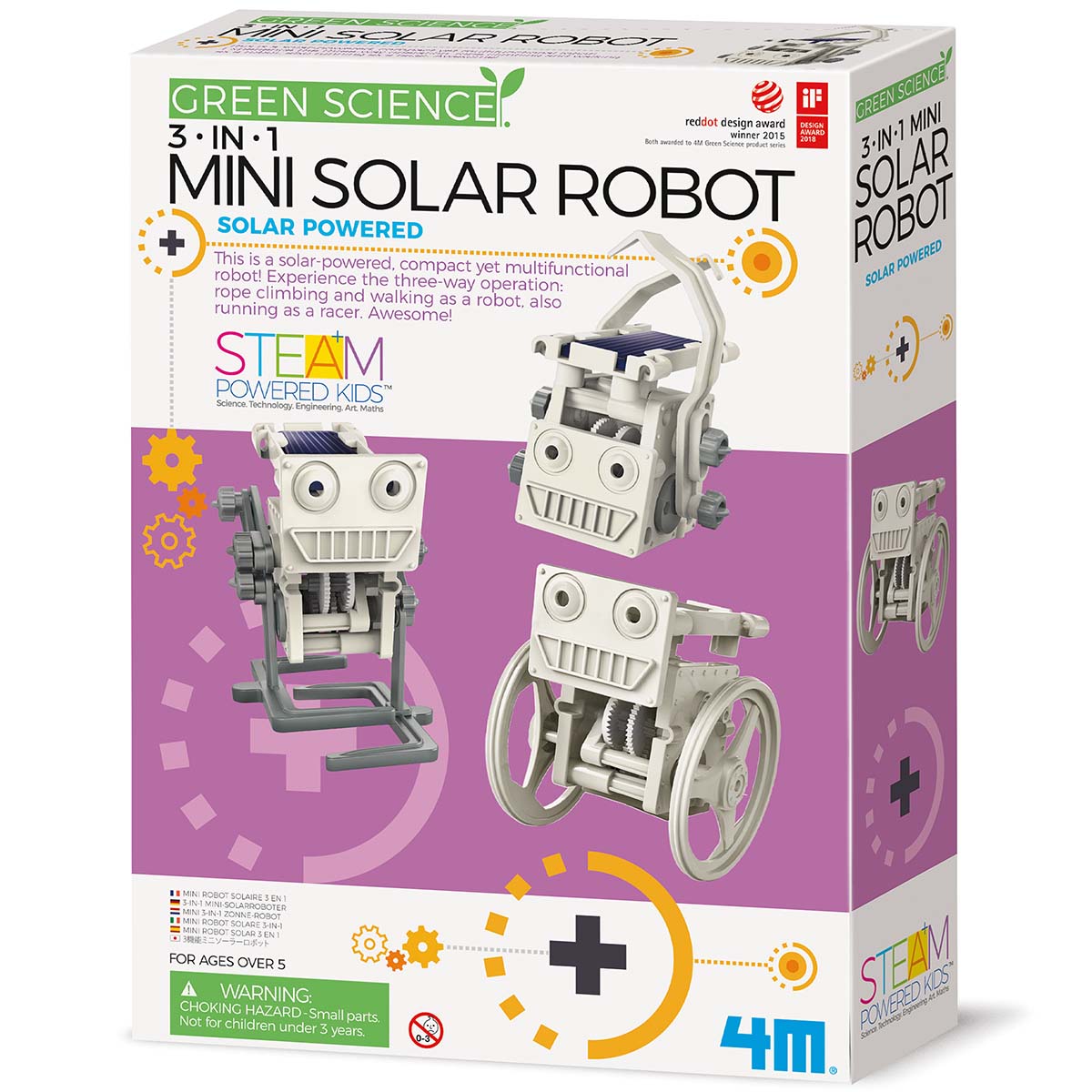 Green Science - 3-in-1 Mini Solar Robot (5 Years +)