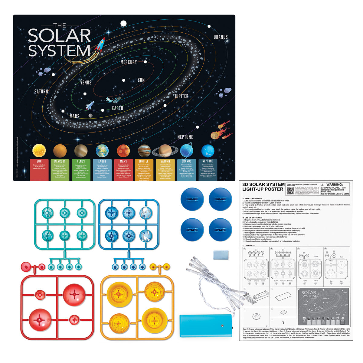 KidzLabs - 3D Solar System Light-Up Poster (5 Years +)