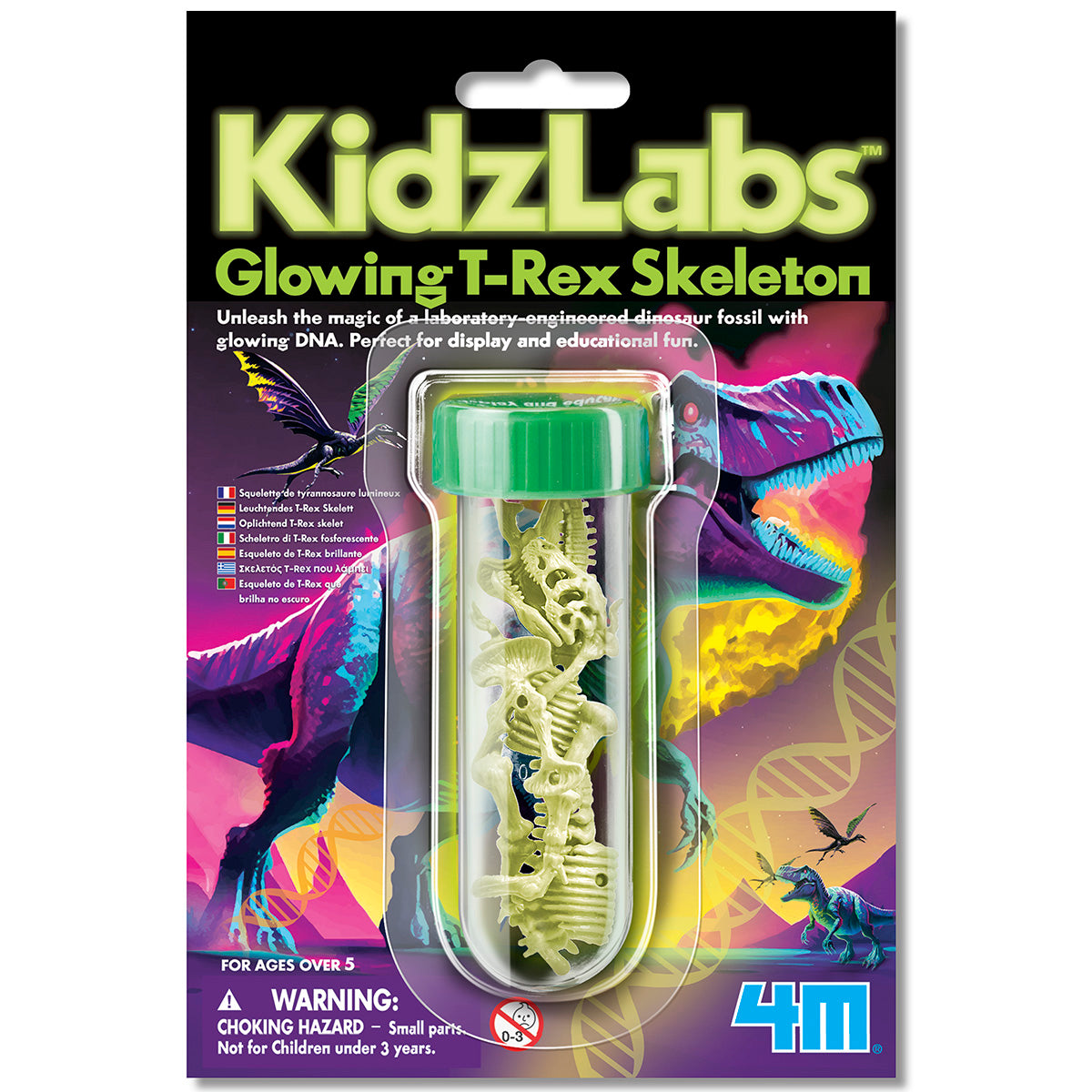 Kidzlabs - Glowing T-Rex Skeleton (5 Years +)