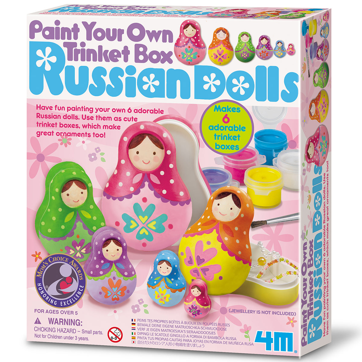 Paint Your Own Trinket Box - Russian Dolls (5 Years +)