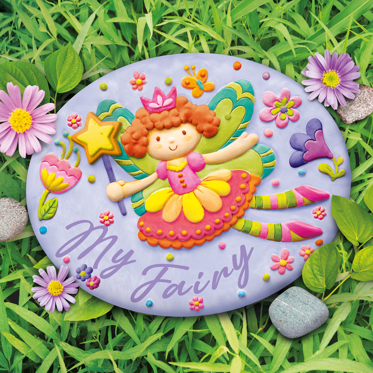 KidzMaker - Paint Your Own Terracotta Fairy Garden Stone (8 Years +)