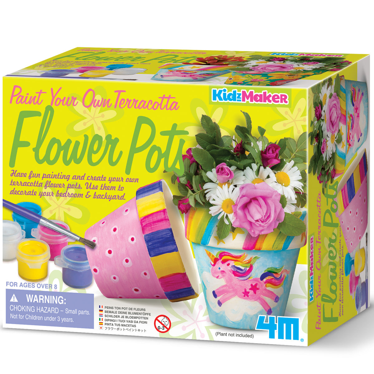 KidzMaker - Paint Your Own Terracotta Flower Pots (8 Years +)