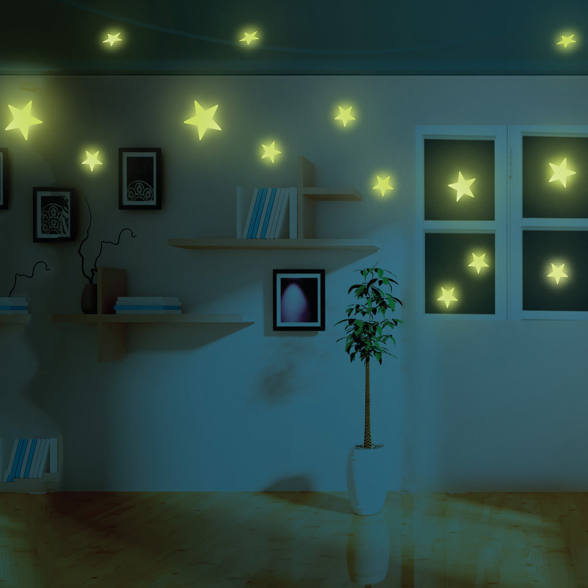 Glow-In-The-Dark Mini Stars (3 Years +)