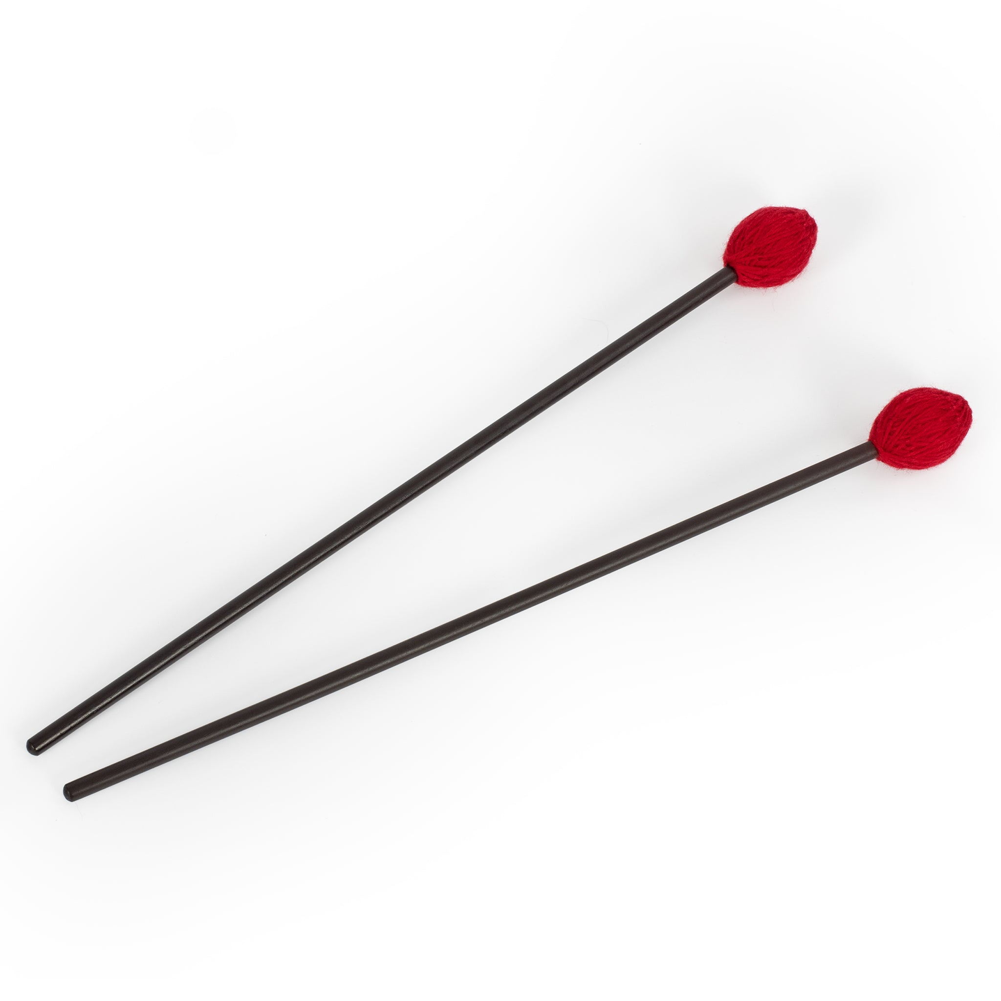 Percussion Workshop Vibraphone / marimba beaters pair - 3.3cm red wool head â€“ medium hard