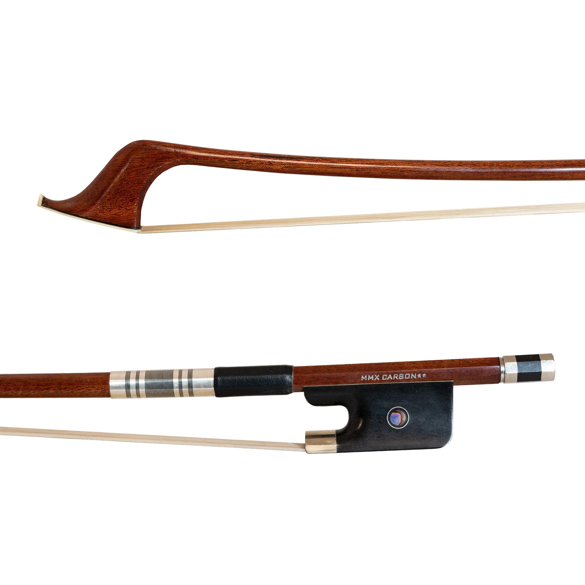 MMX carbon composite with real wood veneer double bass bow 3/4 - French