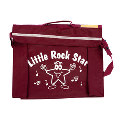 Primo music bag with \'Little rock star\' design - Burgundy