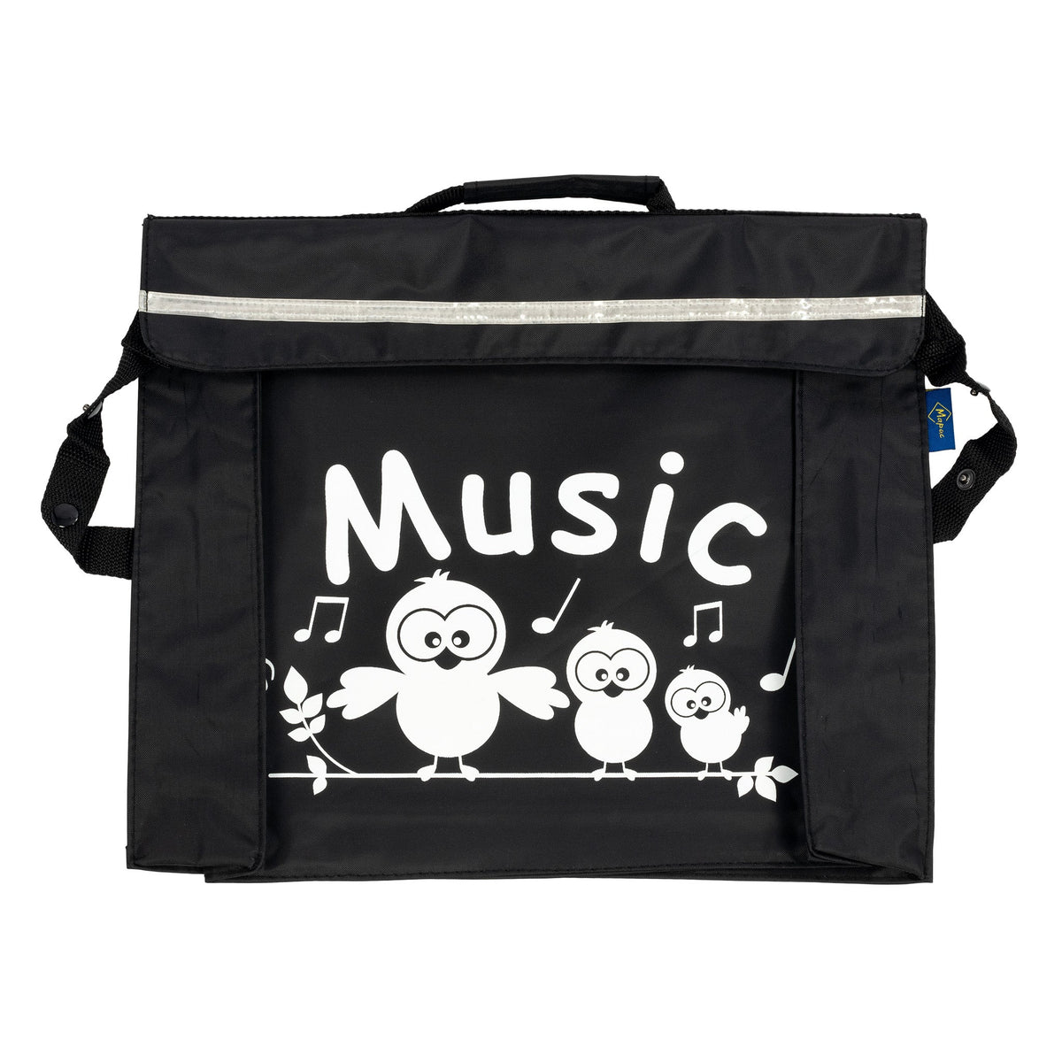 Primo music bag with \'Music\' bird design - Black