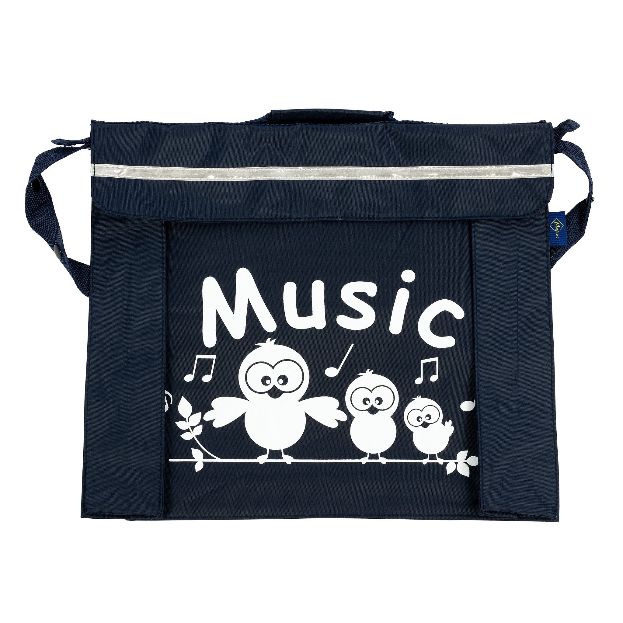 Primo music bag with \'Music\' bird design - Navy blue