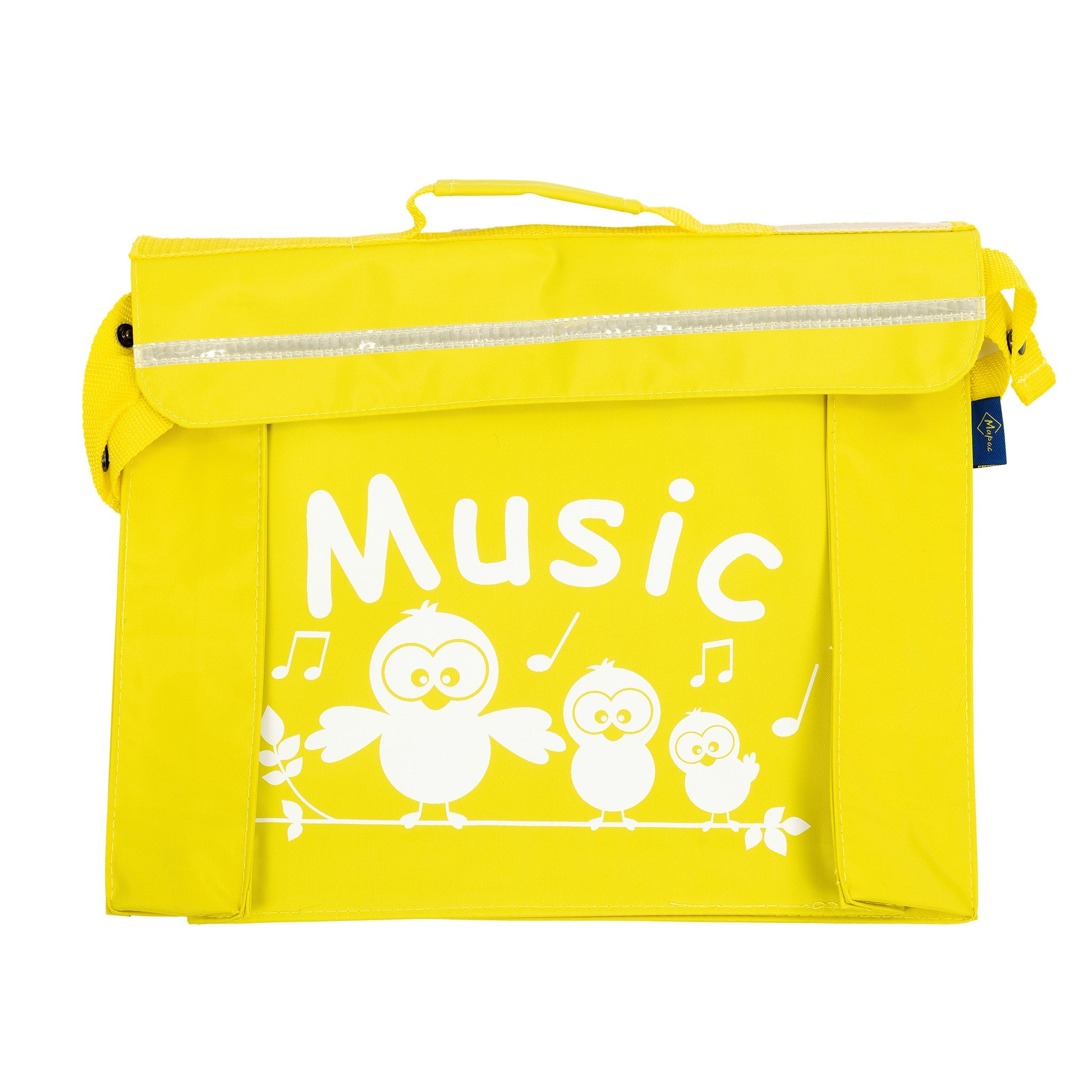 Primo music bag with \'Music\' bird design - Yellow