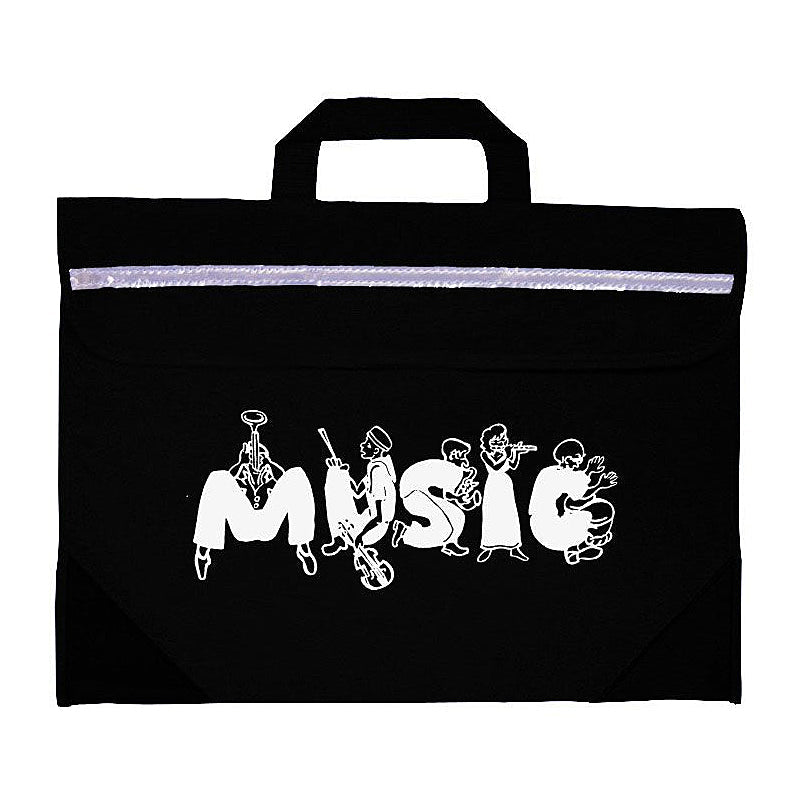 Duo music bag with musician design - Black