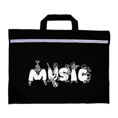 Duo music bag with musician design - Black