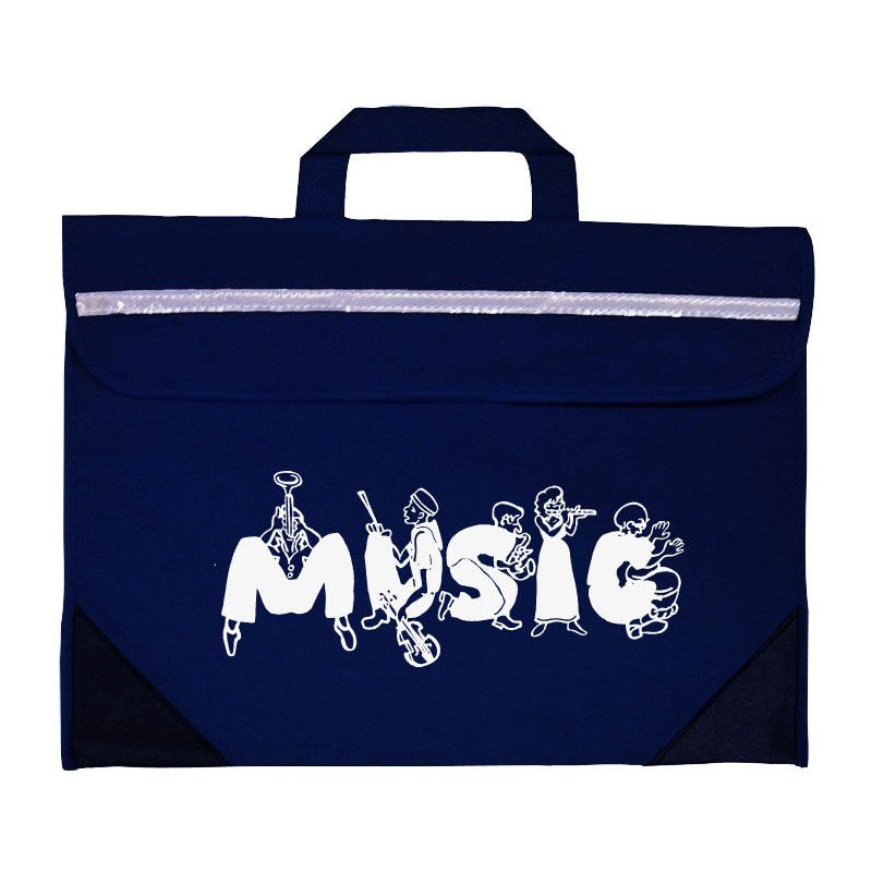 Duo music bag with musician design - Navy blue