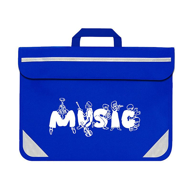 Duo music bag with musician design - Royal blue