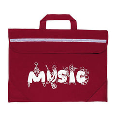Duo music bag with musician design - Burgundy