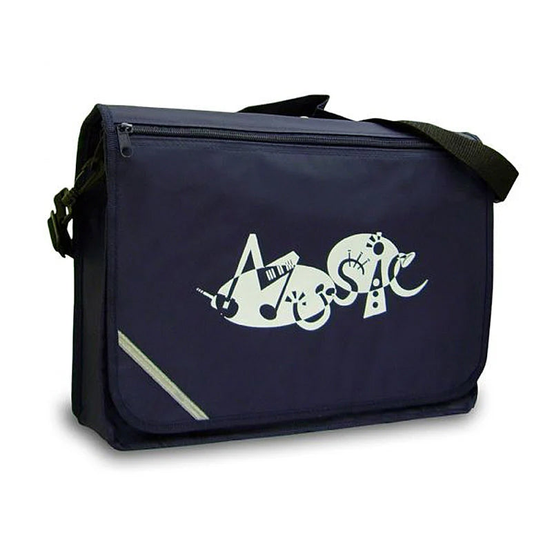 Excel music satchel with \'Music\' design - Navy blue
