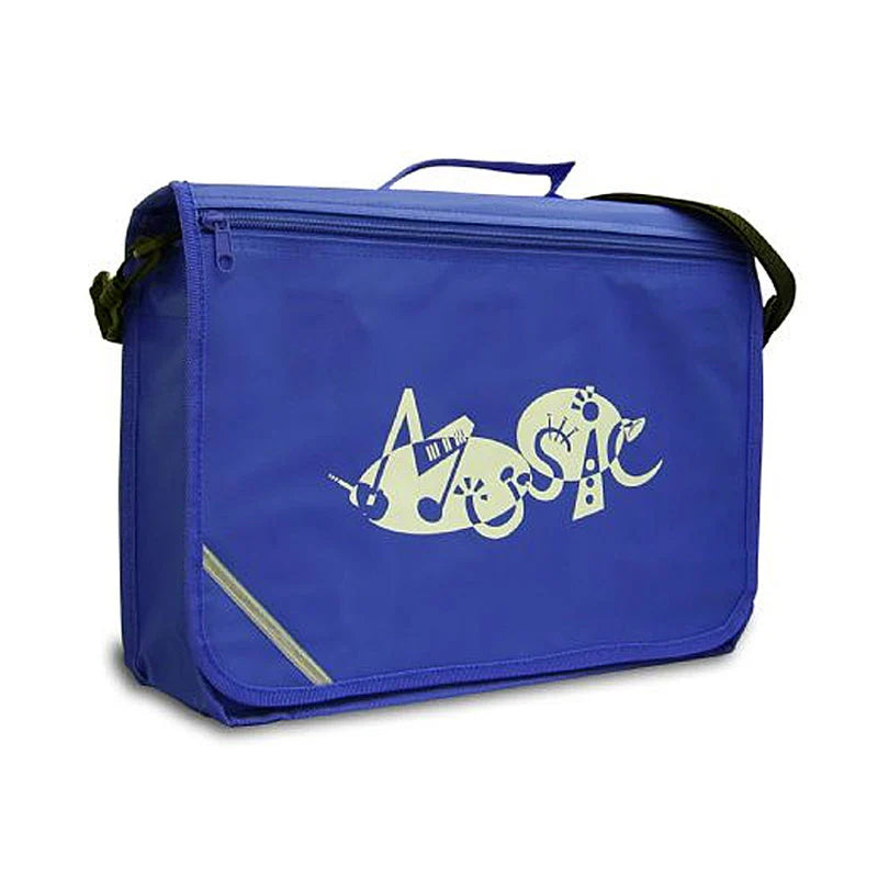 Excel music satchel with \'Music\' design - Royal blue