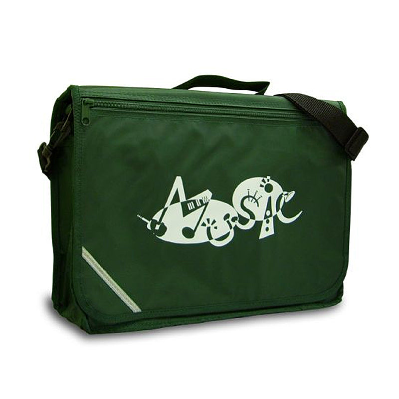 Excel music satchel with \'Music\' design - Dark green
