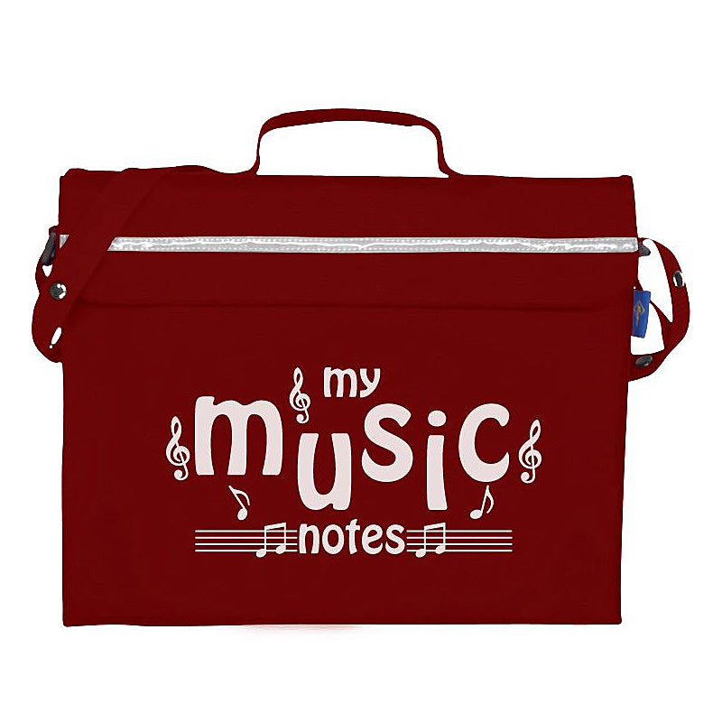 Primo music bag with \'My music notes\' design - Burgundy