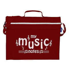 Primo music bag with \'My music notes\' design - Burgundy