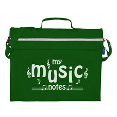 Primo music bag with \'My music notes\' design - Dark green