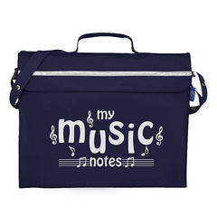 Primo music bag with \'My music notes\' design - Navy blue