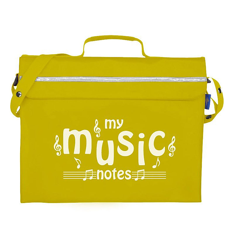 Primo music bag with \'My music notes\' design - Yellow