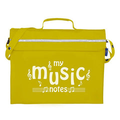 Primo music bag with \'My music notes\' design - Yellow