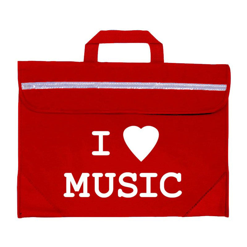 Duo music bag with \'I love music\' design - Red