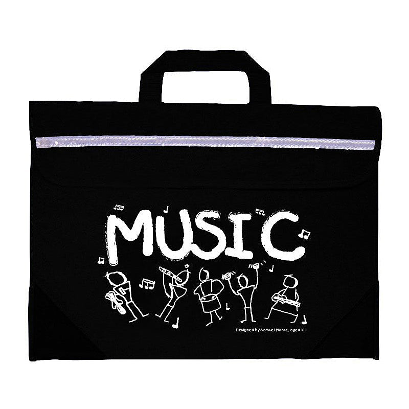 Duo music bag with Sam Moore \'Music\' design - Black