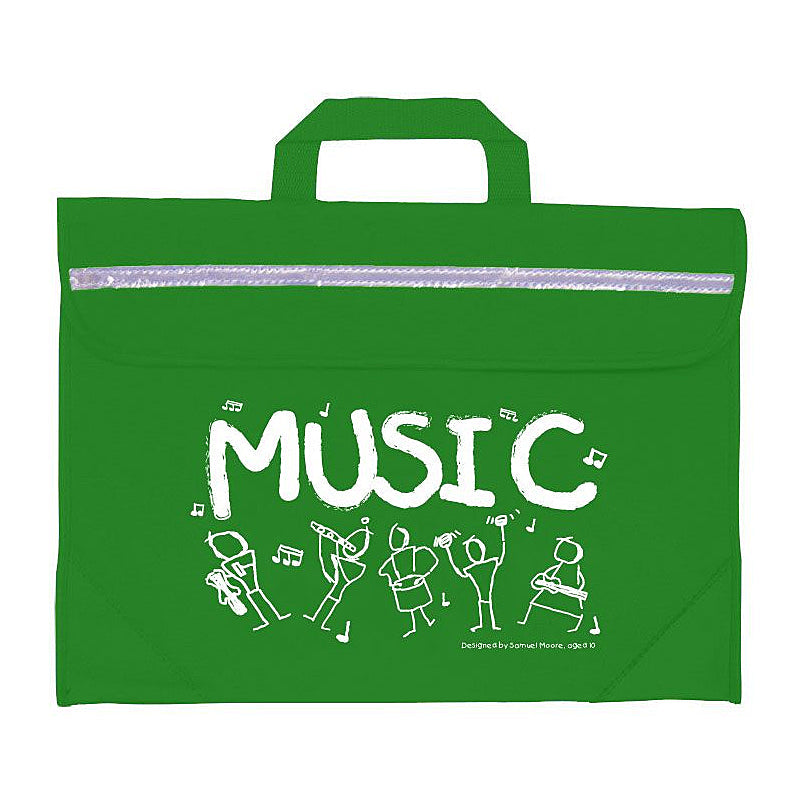 Duo music bag with Sam Moore \'Music\' design - Green