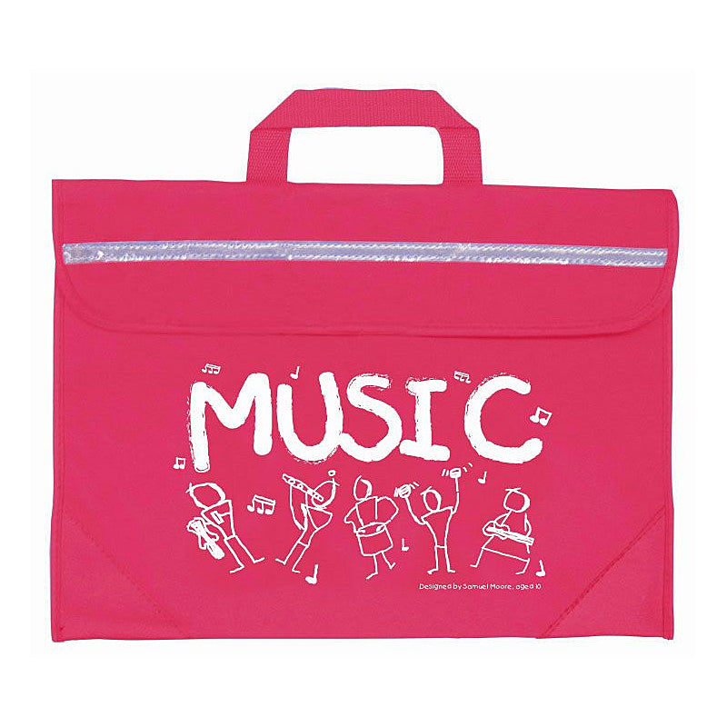 Duo music bag with Sam Moore \'Music\' design - Pink