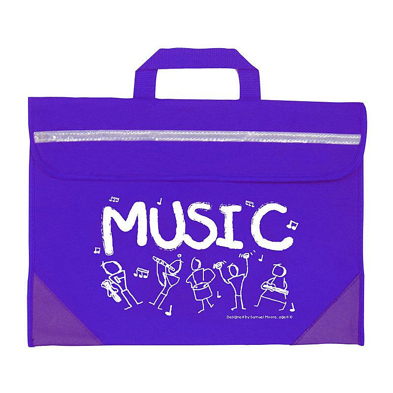 Duo music bag with Sam Moore \'Music\' design - Purple