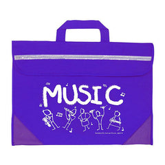 Duo music bag with Sam Moore \'Music\' design - Purple