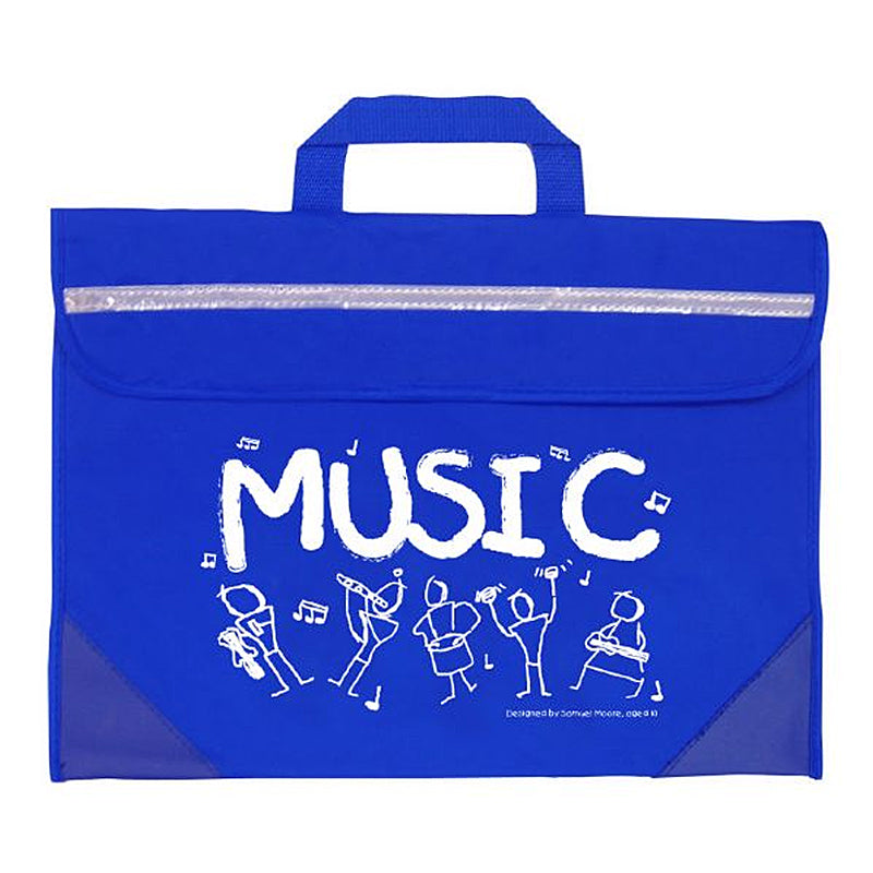 Duo music bag with Sam Moore \'Music\' design - Royal blue