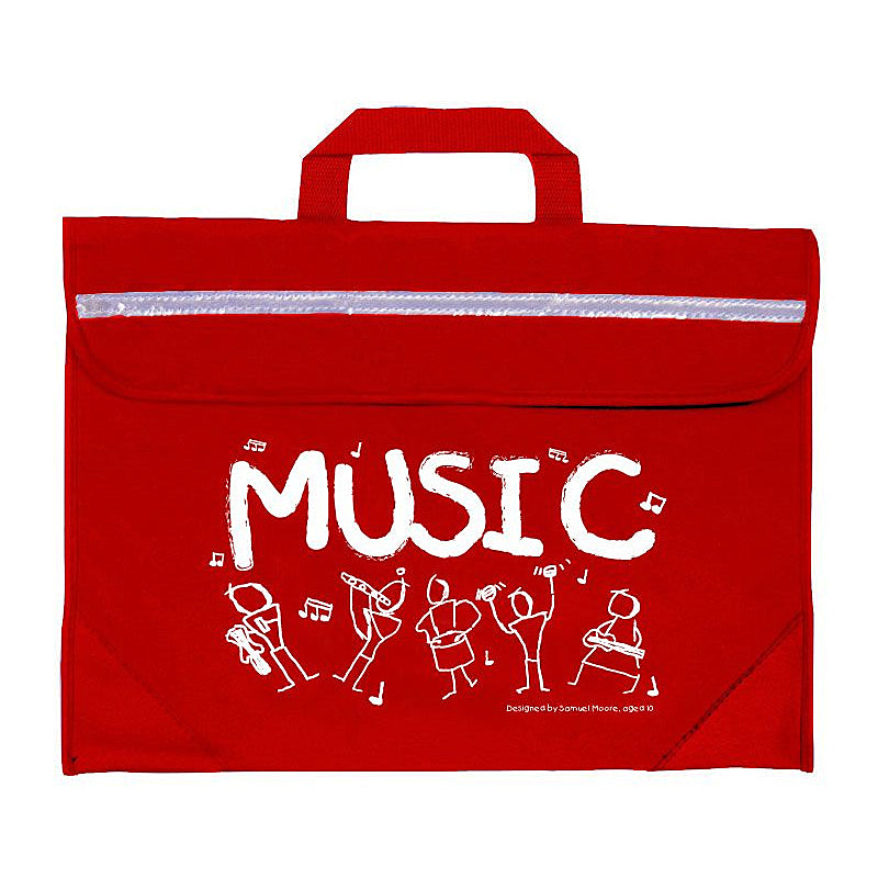 Duo music bag with Sam Moore \'Music\' design - Red