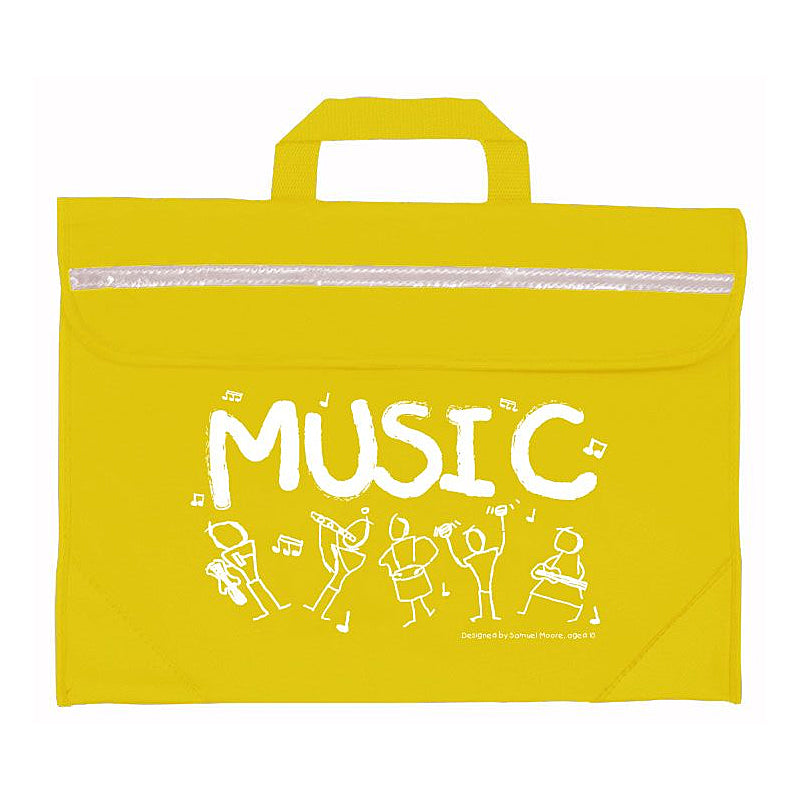 Duo music bag with Sam Moore \'Music\' design - Yellow