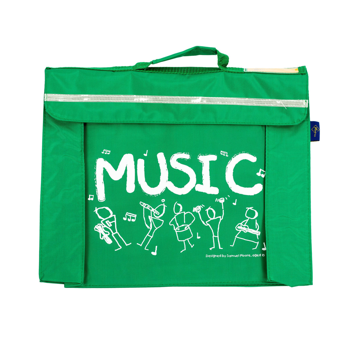 Primo music bag with Sam Moore \'Music\' design - Light green