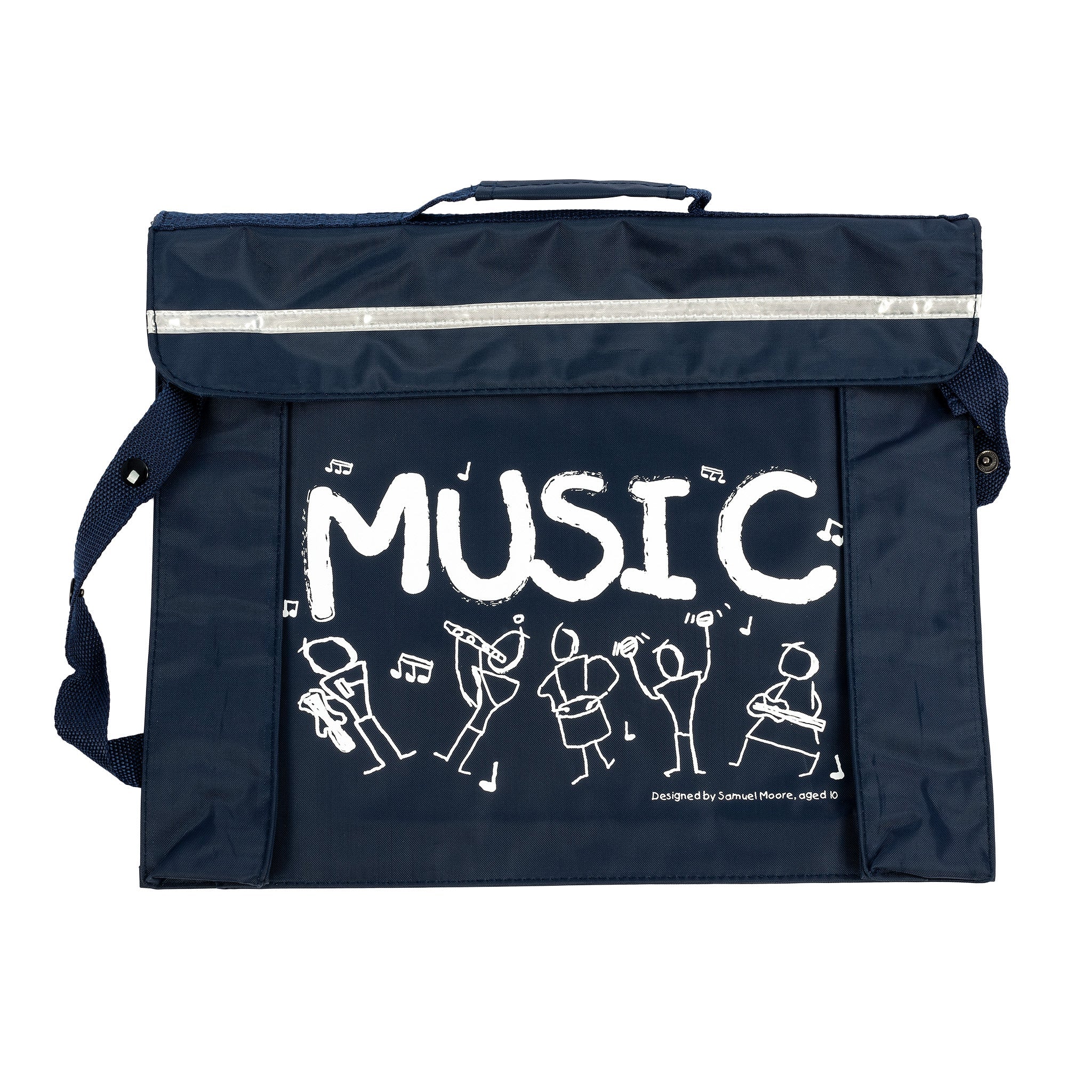 Primo music bag with Sam Moore \'Music\' design - Navy blue